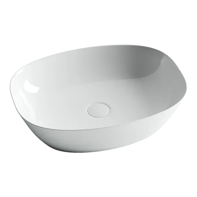 Раковина из сантехнического фарфора Ceramica Nova Элемент (Element) 50 см CN5005 накладная цвет белый