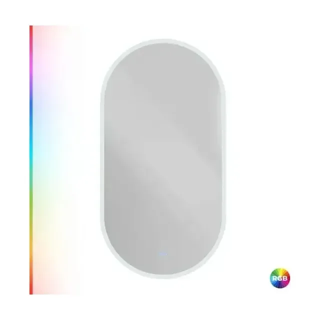 Зеркало Cezares Эллисс (Ellisse) CZR-SPC-ELS-550-1050-RGB-TCH 55*105 с контурной разноцветной подсветкой RGB