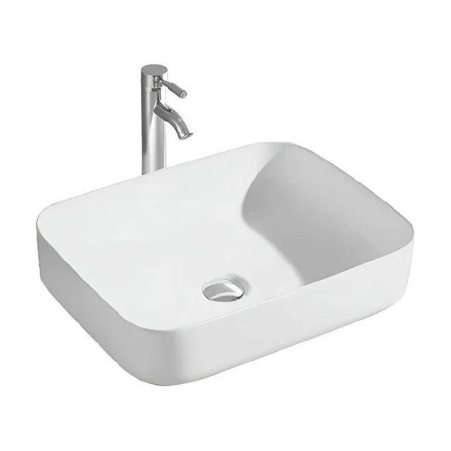 Раковина накладная для установки на столешницу AQUATEK ВЕГА AQ5515-MW 500*390*130, матовый белый