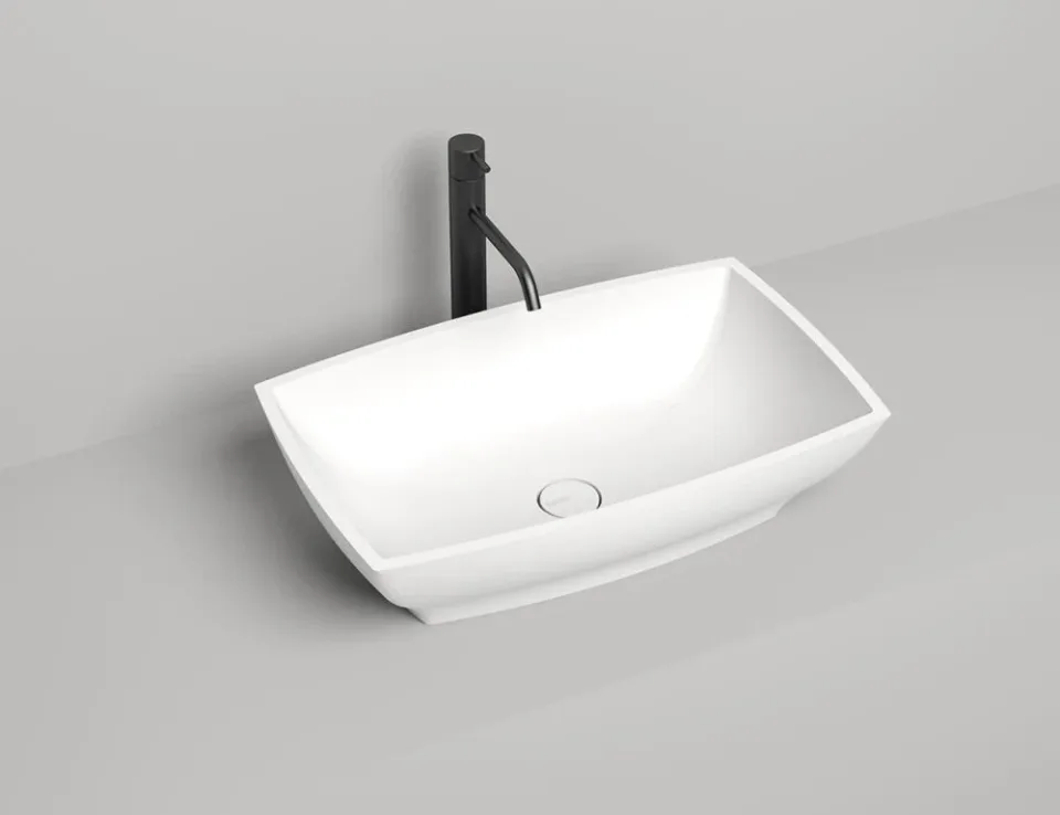 Накладная раковина Salini Gloria 04 S-Stone 60*38 белая матовая