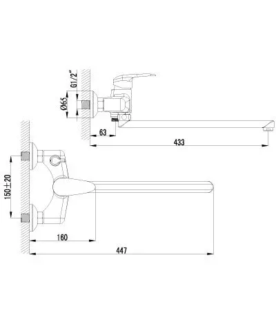 Смеситель Lemark Pramen универсальный LM3317C