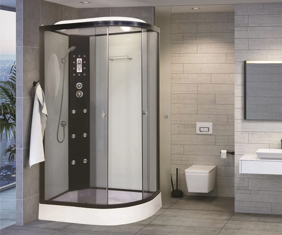 Душевая кабина Niagara Ultra NG-1903-01L (120х80х220) низкий поддон(16см),черный,стекло тонированное,4 места