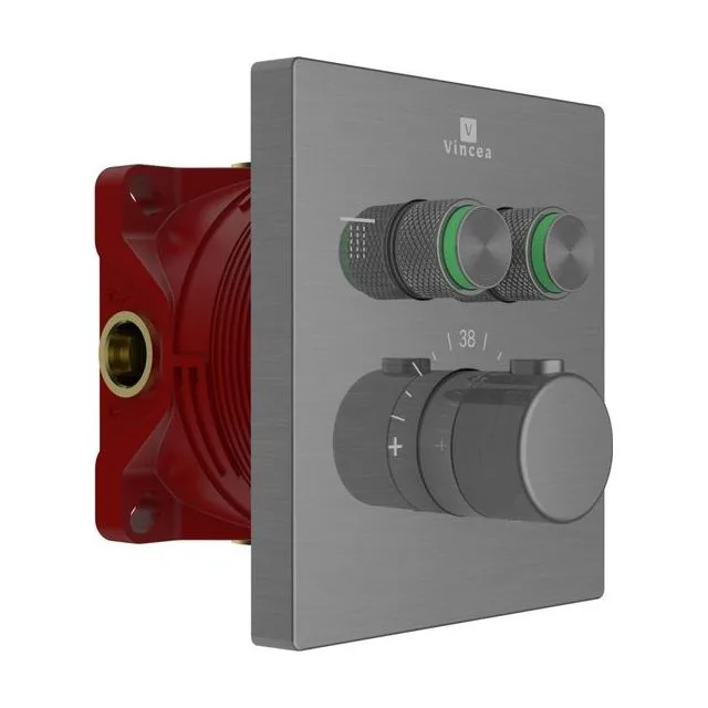 Смеситель для душа Vincea VSCV-321T-MGM встраиваемый в стену вороненая сталь