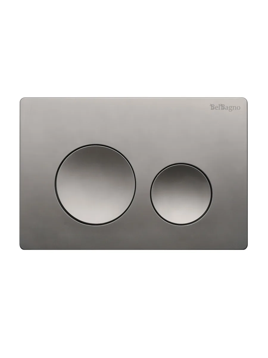 Кнопка смыва BelBagno BB-03C-GM, оружейная сталь