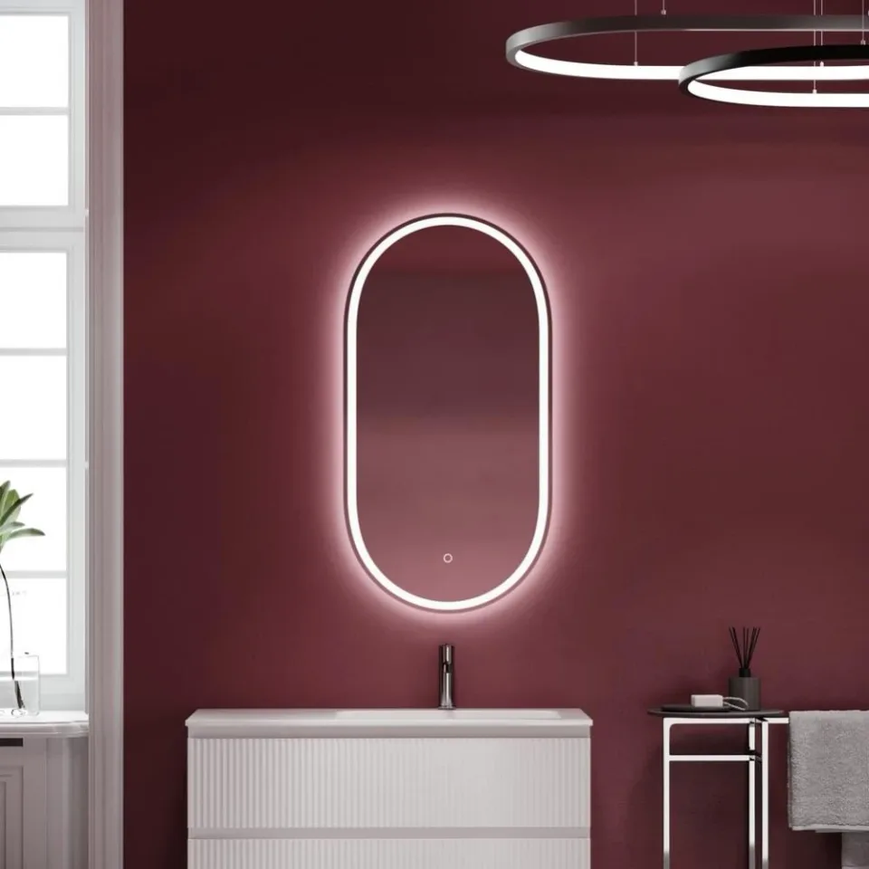 Зеркало Sancos Овал/Oval 55*105 с фронтальной подсветкой