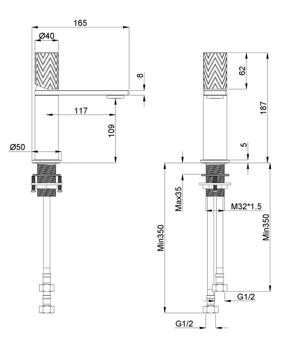 Смеситель для раковины Альто (Alto) VBF-6AL1CH, хром