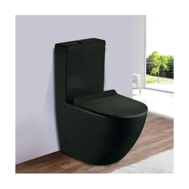 Унитаз-компакт Esbano Ripoll-C 38,5*62 Matt Black безободковый с крышкой-сиденьем микролифт Slim
