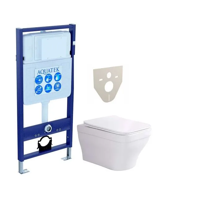 SET AQUATEK АМАДЕО (рама AQUATEK Standard INS-0000012(без клавиши и крепежа)+унитаз АМАДЕО AQ1163-00 с тонким сиденьем soft-close