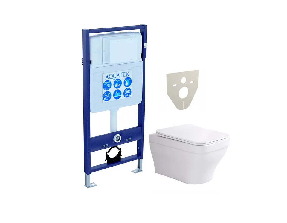 SET AQUATEK АМАДЕО (рама AQUATEK Standard INS-0000012(без клавиши и крепежа)+унитаз АМАДЕО AQ1163-00 с тонким сиденьем soft-close