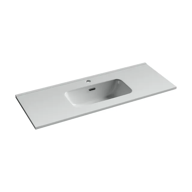 Раковина из сантехнического фарфора Ceramica Nova Компакт (Compact) 100 см CN7027 накладная цвет белый