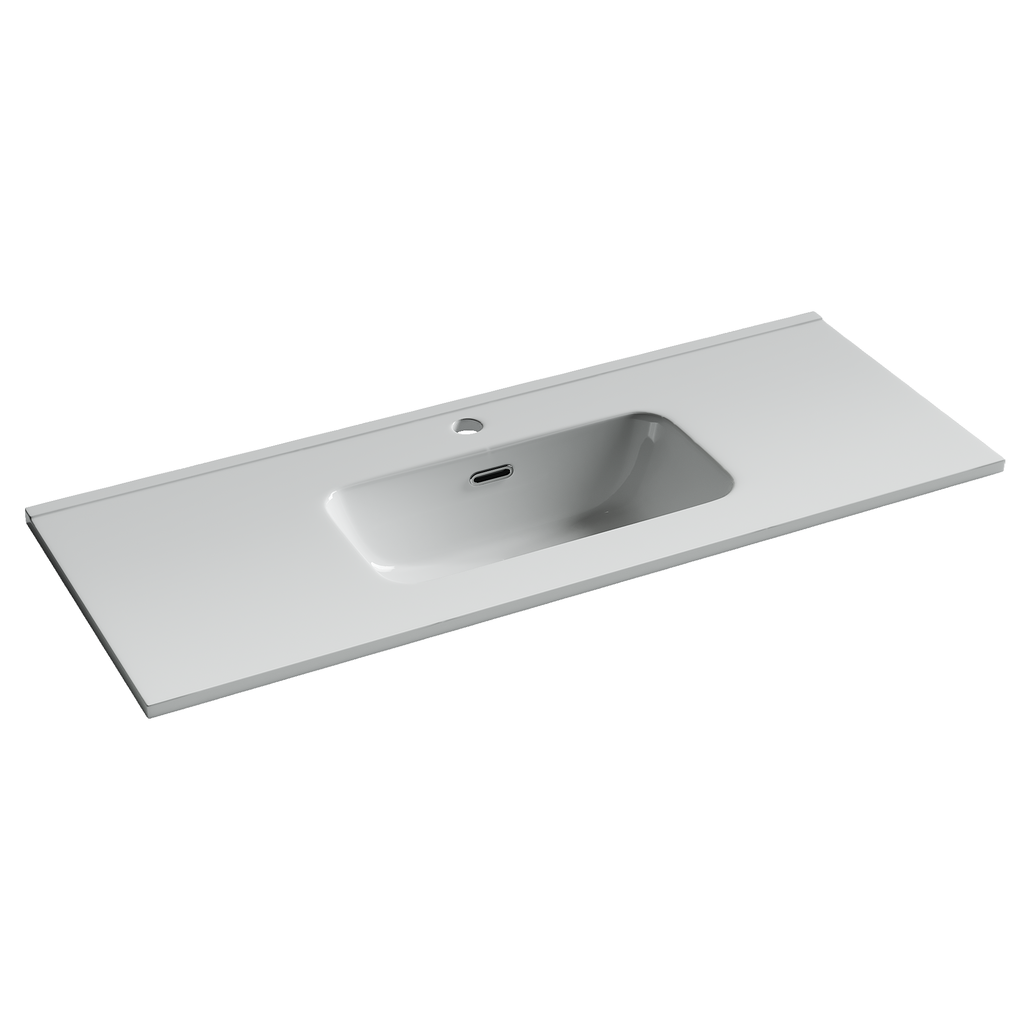 Раковина из сантехнического фарфора Ceramica Nova Компакт (Compact) 100 см CN7027 накладная цвет белый