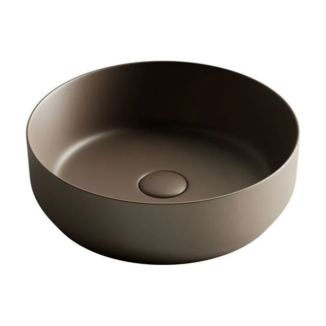 Раковина из сантехнического фарфора Ceramica Nova Элемент (Element) 39 см CN6022MDB накладная цвет темно-коричневый матовый