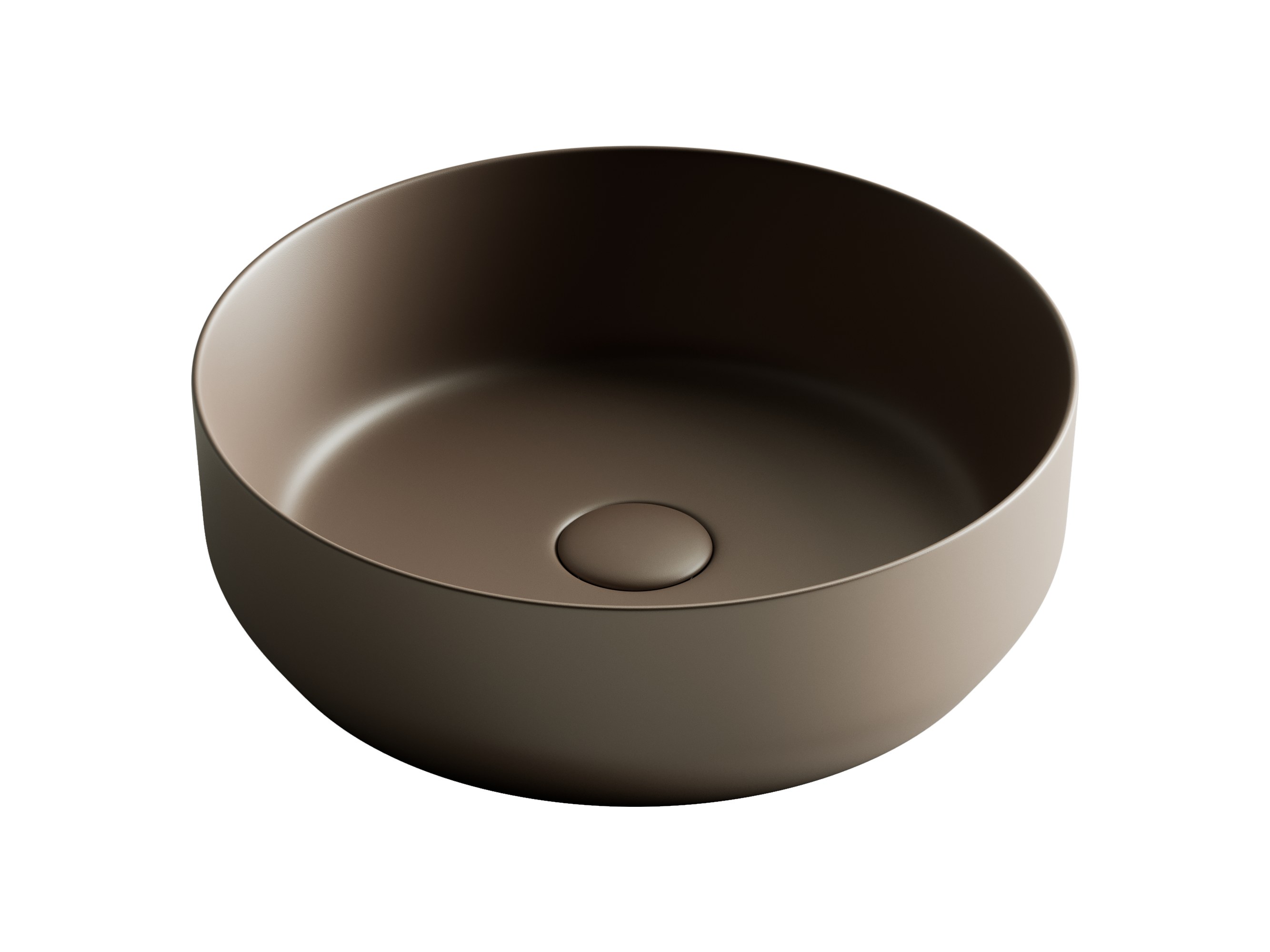 Раковина из сантехнического фарфора Ceramica Nova Элемент (Element) 39 см CN6022MDB накладная цвет темно-коричневый матовый