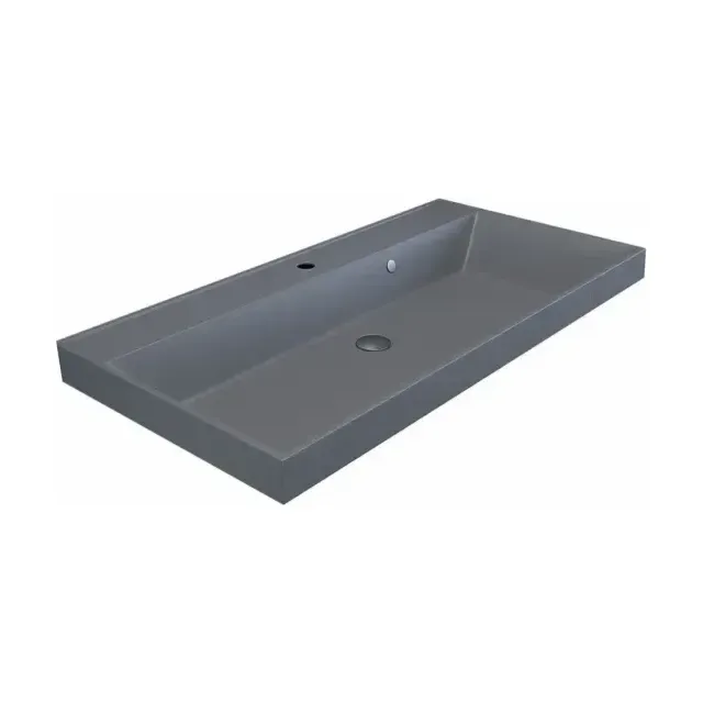 Встраиваемая раковина Uperwood Classic Quartz 90*45 серая матовая, бетон