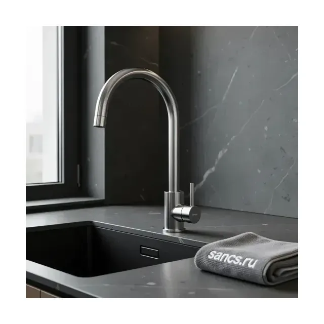 Смеситель для кухни Sancos Сталь (Stainless) SC12001SS на мойку нержавеющая сталь