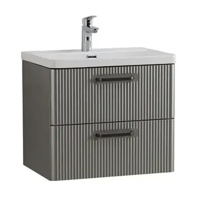 Комплект мебели BelBagno Дуэ (Due) 60 сатин,ручки матовый темный никель