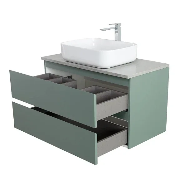 Комплект мебели BelBagno Крафт (Kraft) 80 еловый матовый (столешница серый глянцевый мрамор)