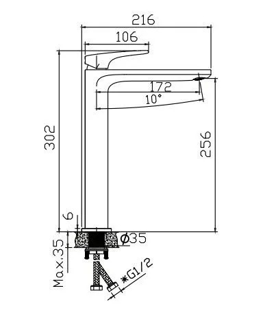 Смеситель Knotlor Слайд/Slide KN-84 для раковины хром