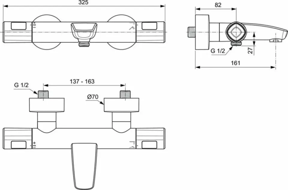 Промо-комплект Ideal Standard Ceratherm T100 BC985AA