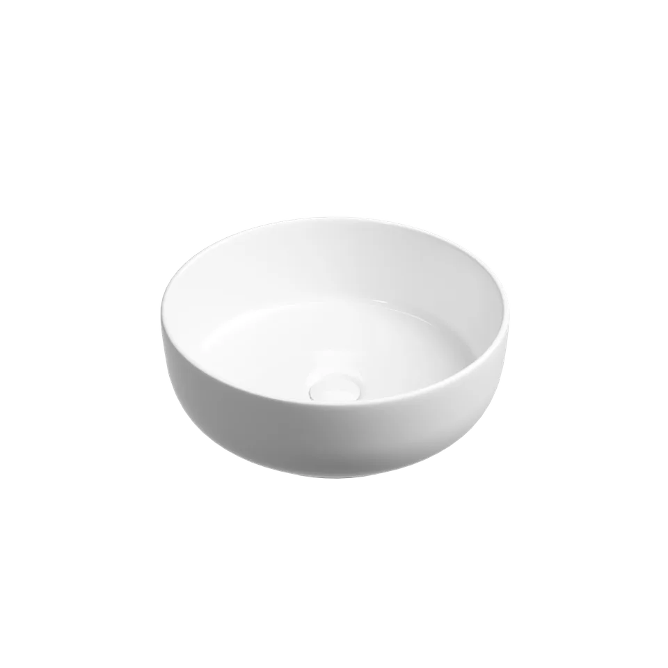 Раковина из сантехнического фарфора Ceramica Nova Тайкан (Taycan) 38 см CN12003 накладная цвет белый