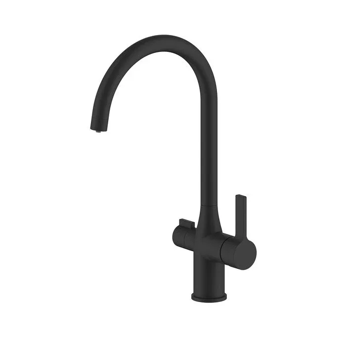Смеситель Iddis Пьюр (Pure) PURBLFJi05 для кухни с каналом для фильтрованной воды, черный матовый