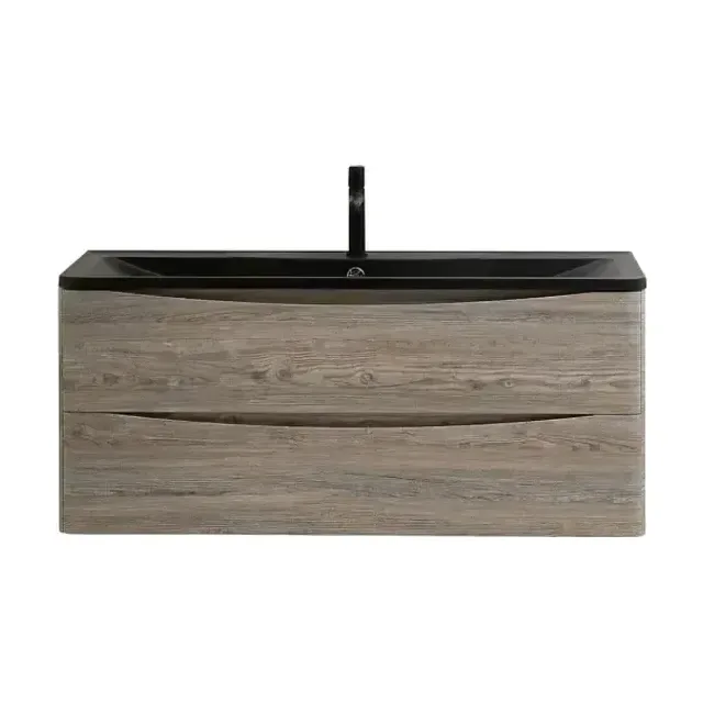 Тумба с раковиной BelBagno Аква (Acqua) 120 сосна скания (с черной раковиной)