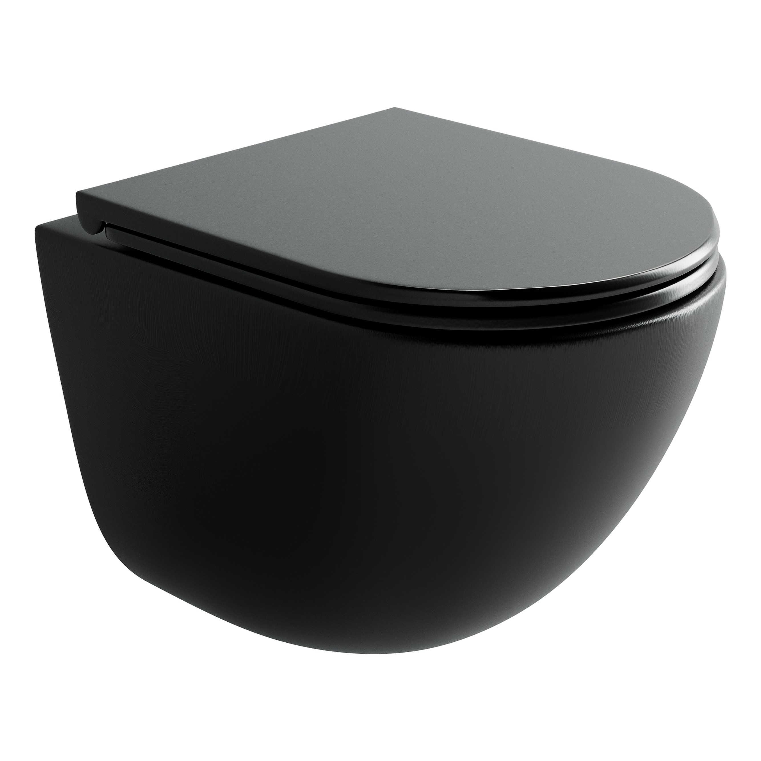 Унитаз подвесной Ceramica Nova Тренд (Vogue) CN4008TMB черный матовый с сиденьем микролифт смыв торнадо