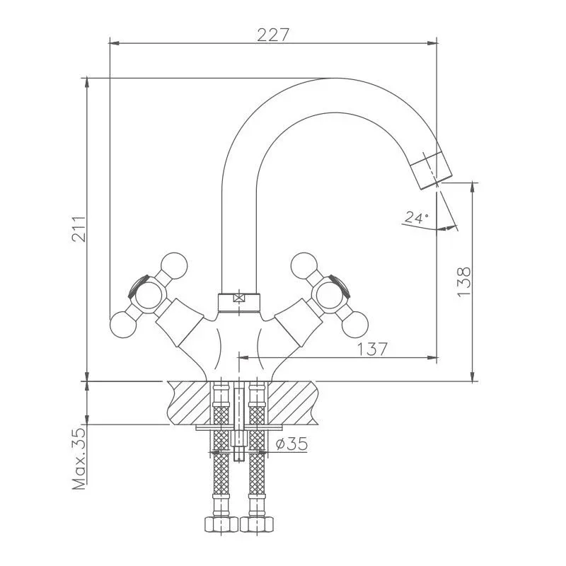 Смеситель Haiba HB1219 для раковины