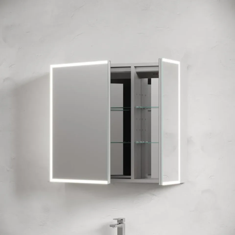 Зеркало-шкаф Sancos Evoke 80*70 с Led подсветкой