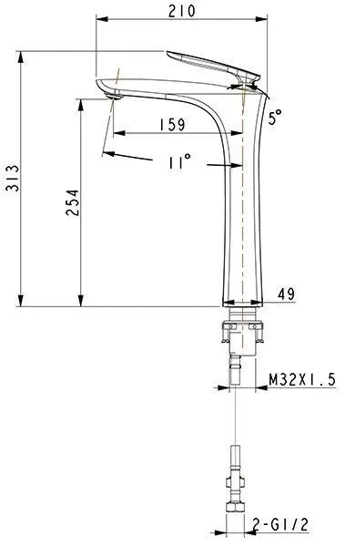 Смеситель Timo Helmi 4011/00-16F для раковины хром-белый