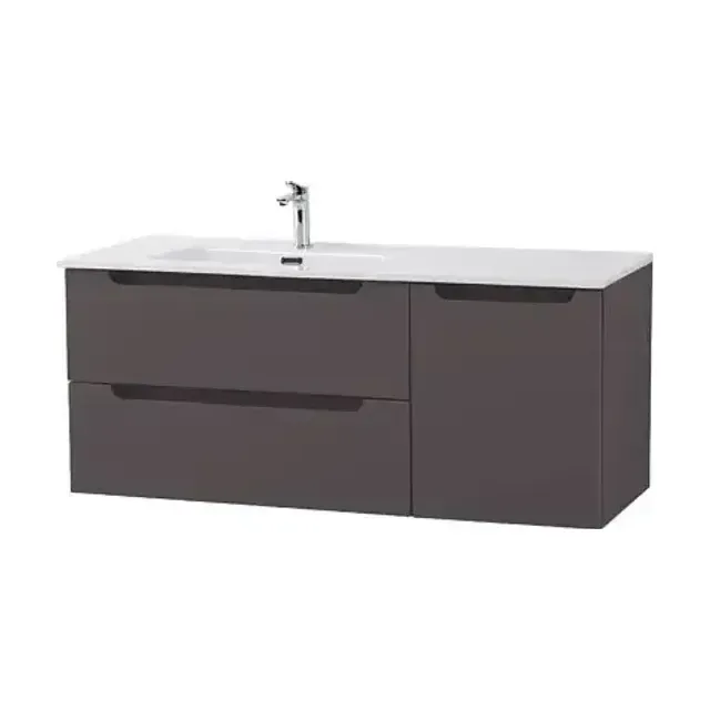 Комплект мебели BelBagno Этна (Etna) 120 темно-серый матовый левосторонний