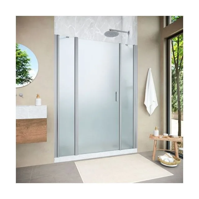 Дверь в душевой проем EP-2F NOVO h2000 185 07 10 L, профиль матовый хром, стекло сатин