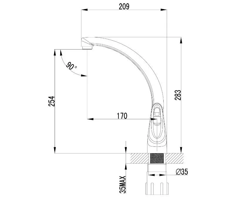 Смеситель Lemark Luna LM4155C для кухни