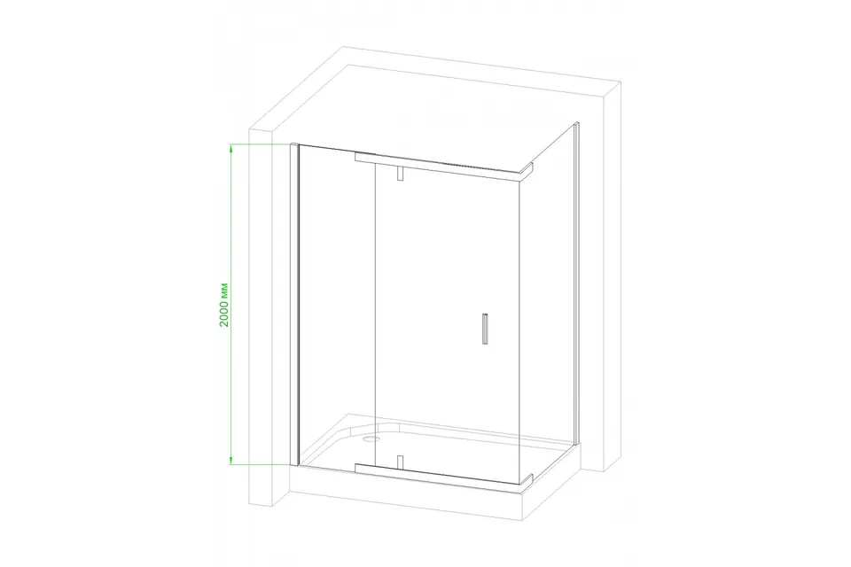 Душевой уголок RB HPVD-T 100х80х200 (прозрачное)