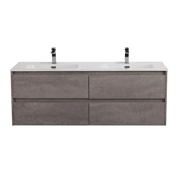 Тумба с раковиной BelBagno Крафт (Kraft) 120 с четырьмя ящиками серый цемент