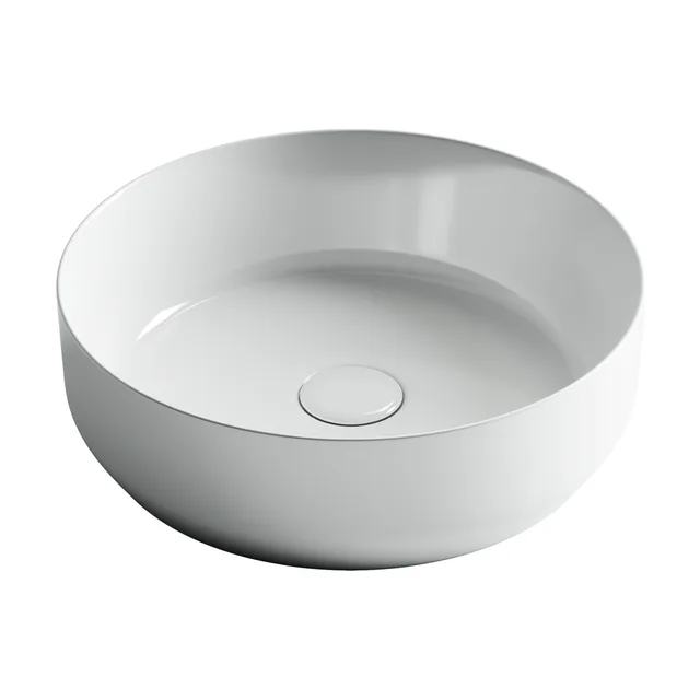 Раковина из сантехнического фарфора Ceramica Nova Элемент (Element) 39 см CN6022 накладная цвет белый