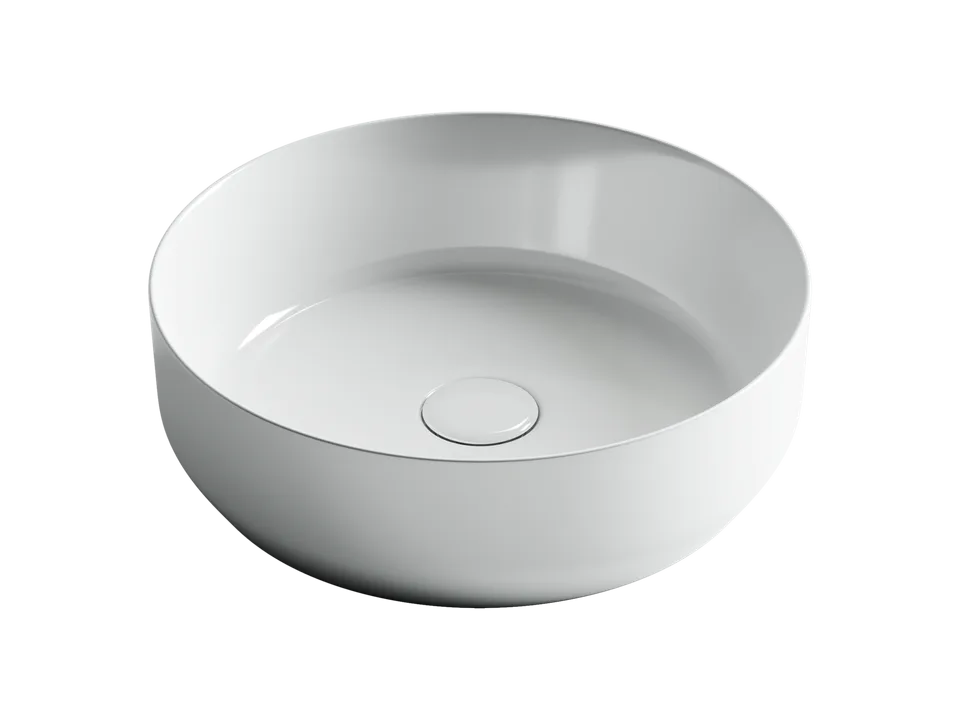 Раковина из сантехнического фарфора Ceramica Nova Элемент (Element) 39 см CN6022 накладная цвет белый