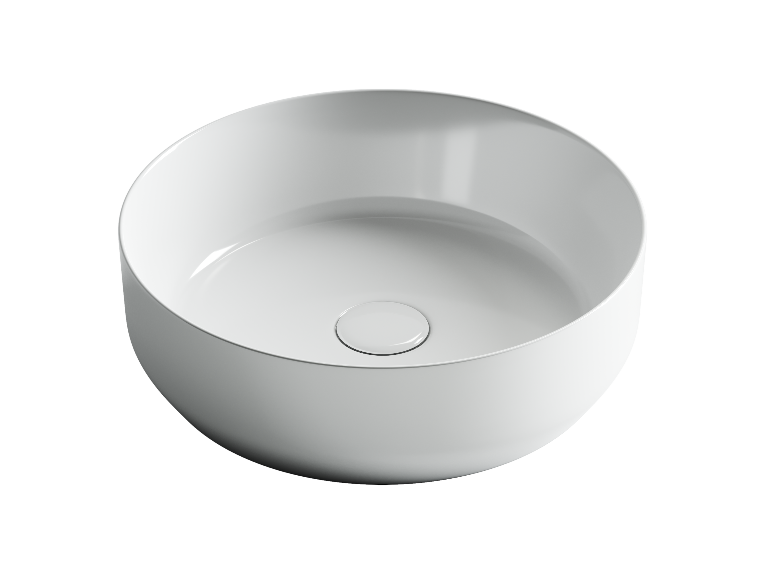 Раковина из сантехнического фарфора Ceramica Nova Элемент (Element) 39 см CN6022 накладная цвет белый