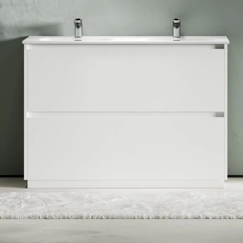 Тумба под раковину Sancos Либра напольная (Libra Floor) 119 см LB120F-2W напольная универсальная 2 ящика