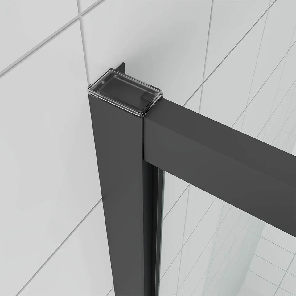 Боковая панель Veconi Ottimo SP B, 700х1900 черный матовый, стекло матовое