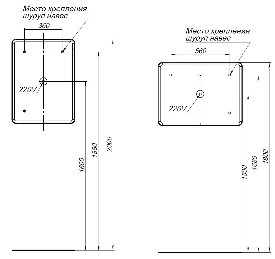 Зеркало Aquanet Ирис 60x80 с подсветкой LED
