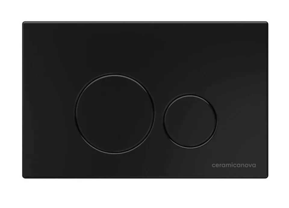 Комплект инсталляции Ceramicanova Envision, унитаз Metropol Rimless, клавиша смыва Round черная