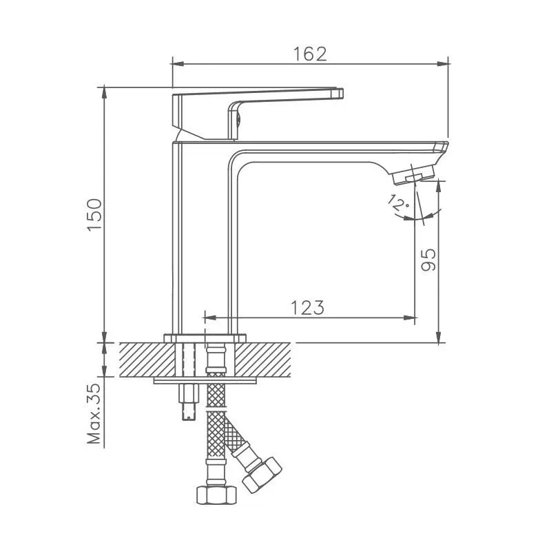 Смеситель Haiba HB10176 для раковины хром