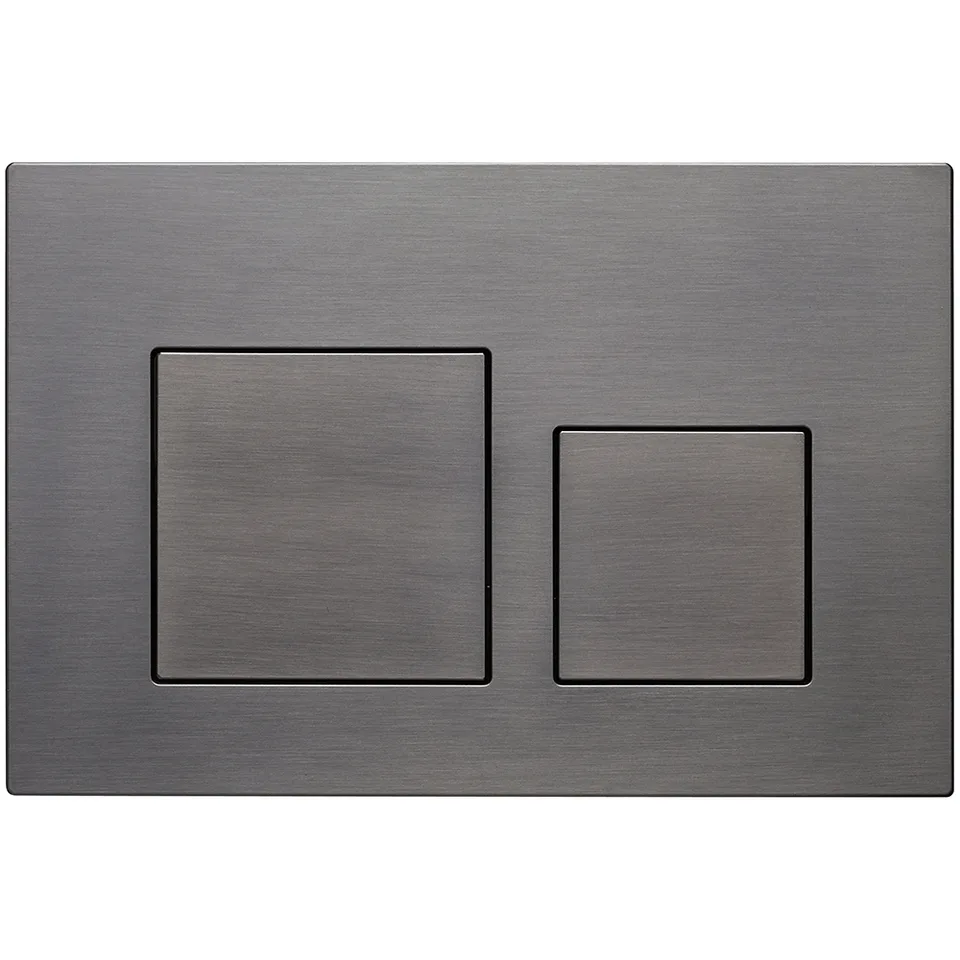 Кнопка смыва Veconi FLUSH V4, FLV4-GM, 240х162х10, пластик, оружейная сталь