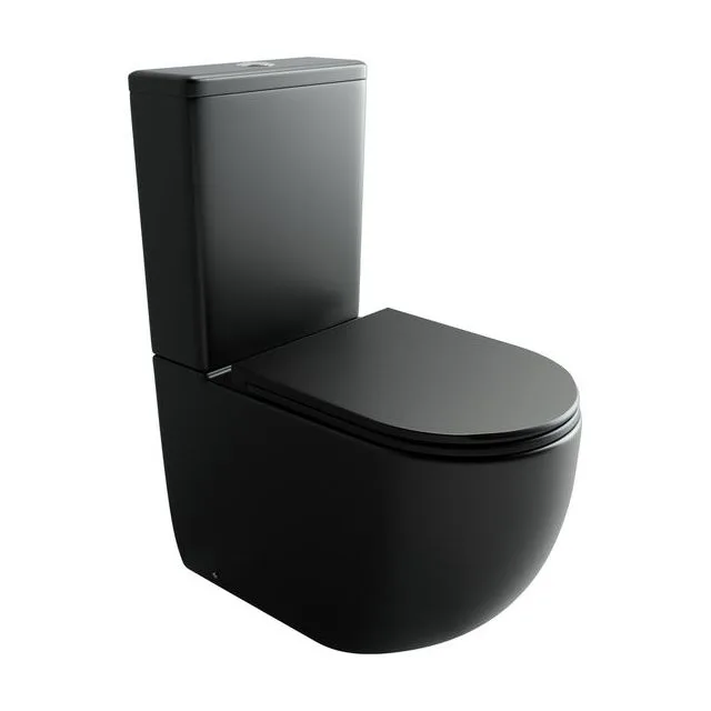 Унитаз напольный с бачком Ceramica Nova Метрополь (Metropol) CN4001TMB черный матовый с сиденьем микролифт смыв торнадо
