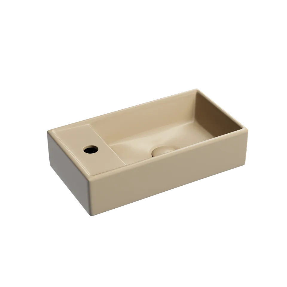 Раковина из сантехнического фарфора Ceramica Nova Элемент (Element) 42 см CN6051RMC подвесная цвет бежевый матовый