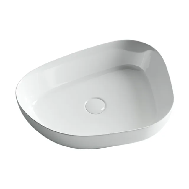 Раковина из сантехнического фарфора Ceramica Nova Элемент (Element) 55 см CN5003 накладная цвет белый