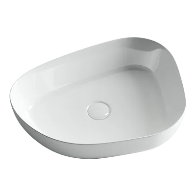 Раковина из сантехнического фарфора Ceramica Nova Элемент (Element) 55 см CN5003 накладная цвет белый