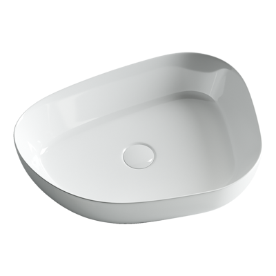 Раковина из сантехнического фарфора Ceramica Nova Элемент (Element) 55 см CN5003 накладная цвет белый