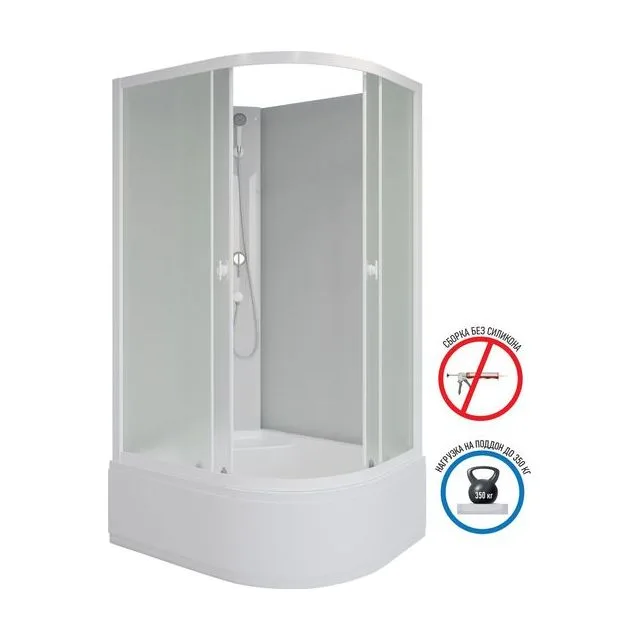 Душевая кабина Niagara Promo P110/80/40L/MT/BK (110х80х195)